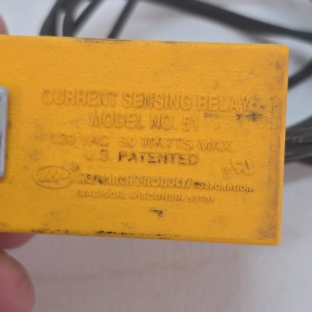 Aprilaire/Research Products Model No. 51 Current Sensing Relay 120VAC 50 W‎
